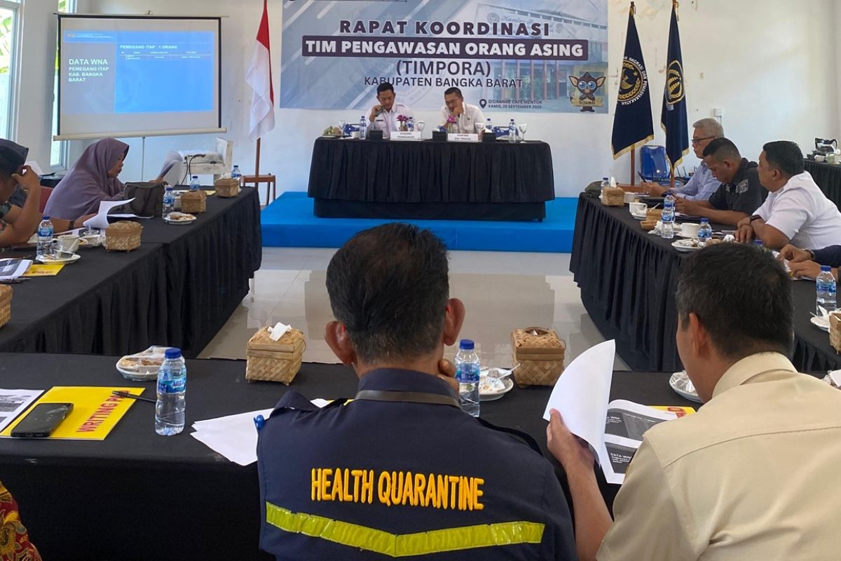 Imigrasi Pangkalpinang Rakor TIMPORA awasi WNA di Bangka Barat