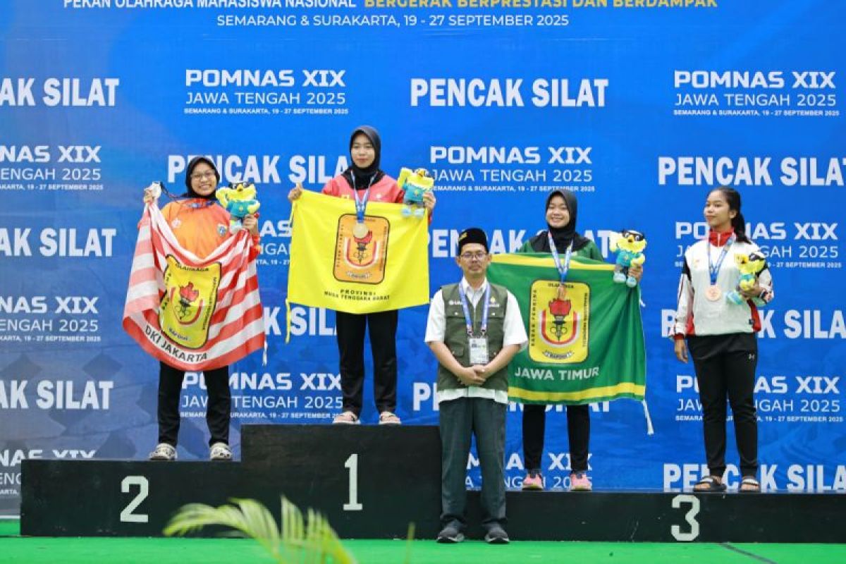 Jawa Tengah jadi juara umum pencak silat POMNAS XIX 2025
