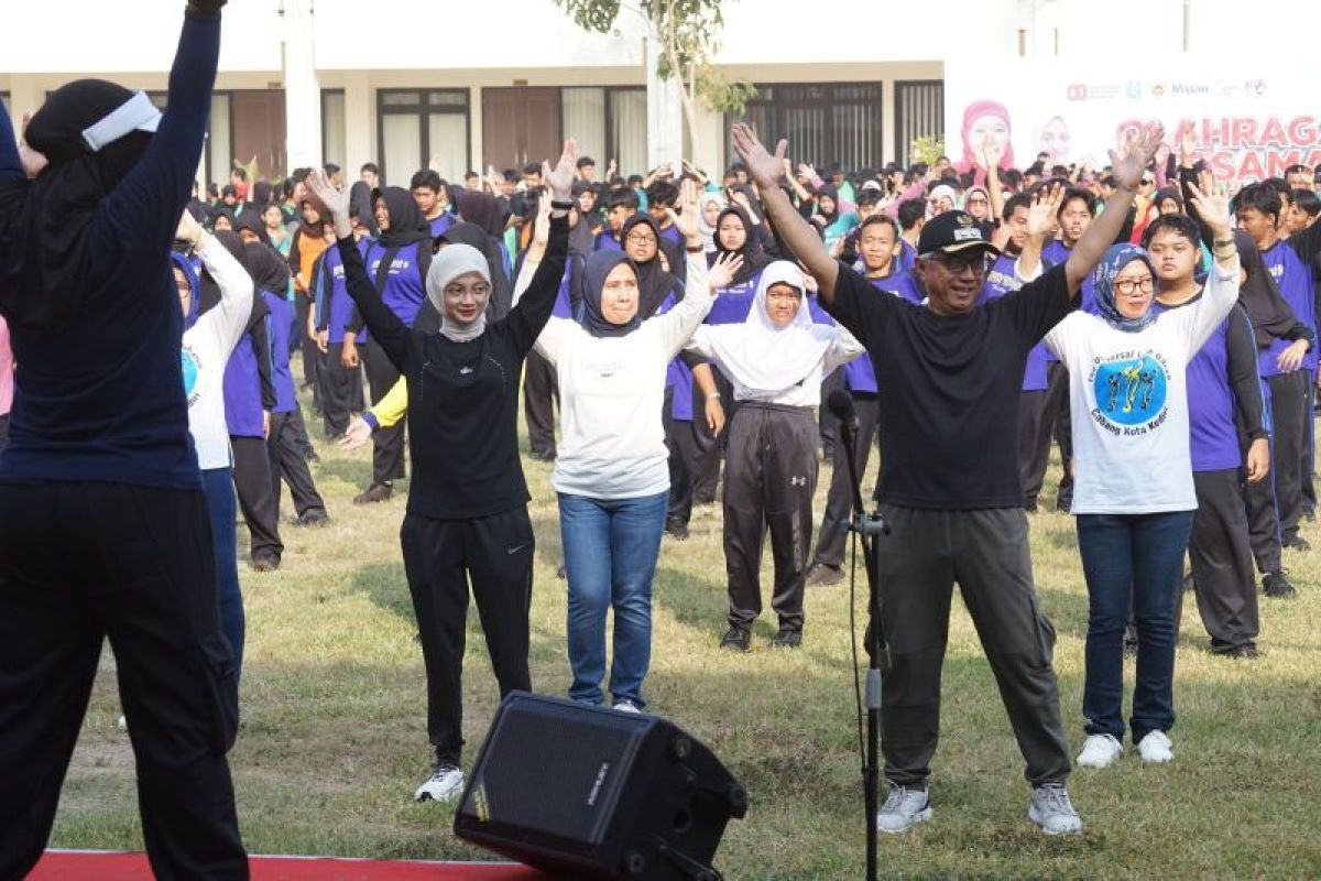 Pemkot Kediri gaungkan senam jaga kebugaran