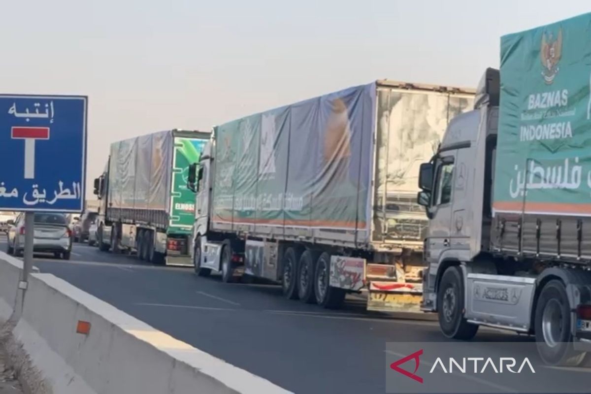 Indonesia kirim lagi 14 truk logistik bantu warga Gaza