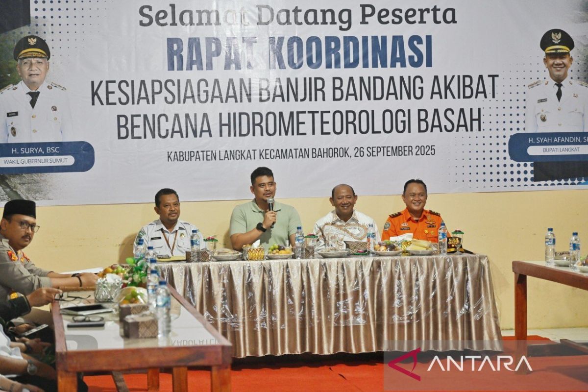 Gubernur Sumut instruksikan  mitigasi dini banjir bandang di Bahorok
