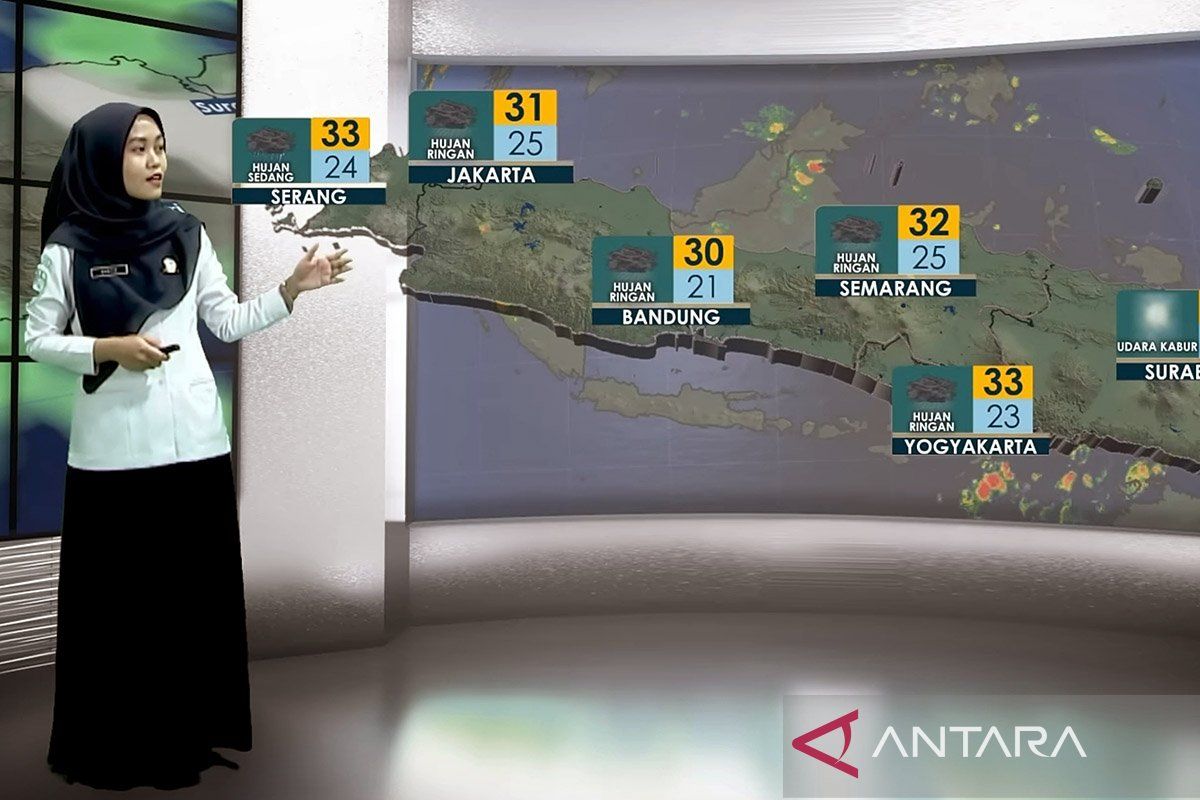 BMKG prakirakan mayoritas wilayah Indonesia berawan-hujan ringan pada senin