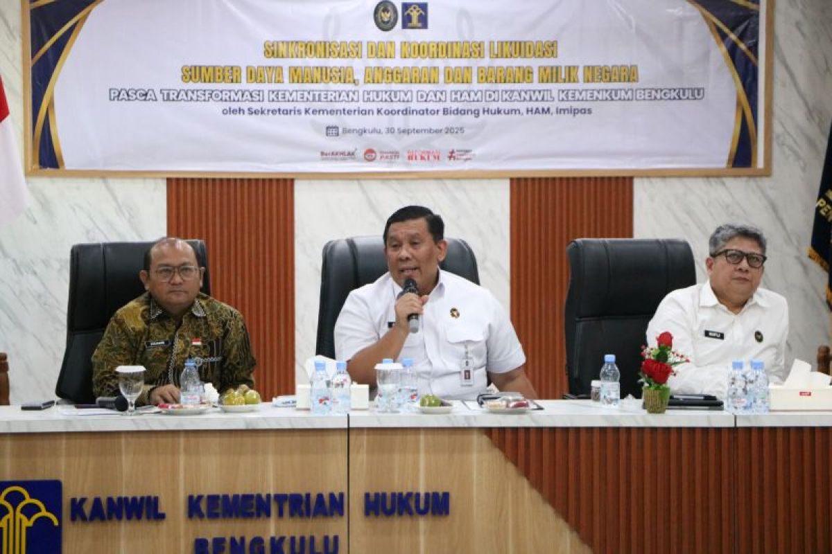 Kemenko Kumham Imipas-Kemenkum Bengkulu sinkronisasi pascatransformasi