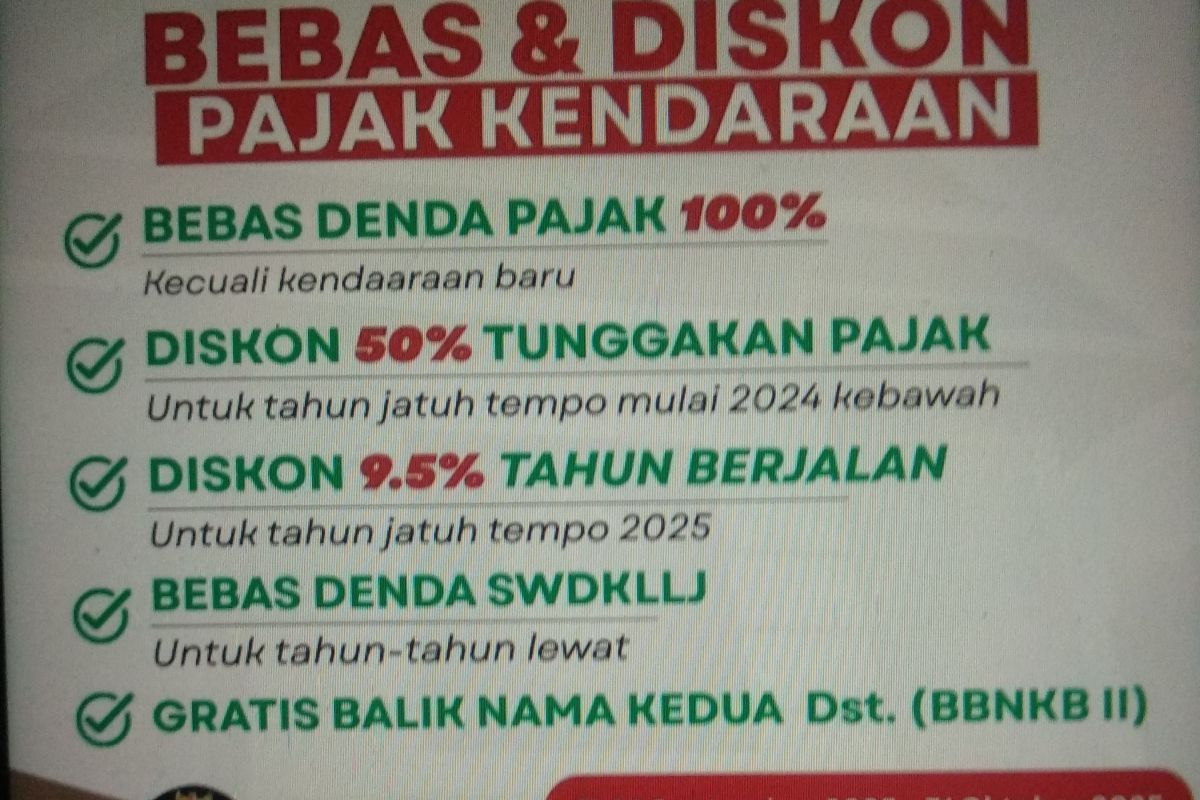 Pemprov Sulsel bebaskan denda PKB 100 persen hingga 31 Oktober 2025