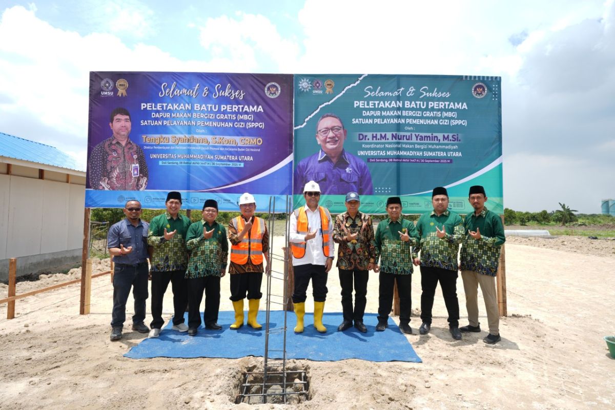 Perkuat pemenuhan Gizi Nasional, peletakan batu pertama dapur SPPG MBM Kampus UMSU