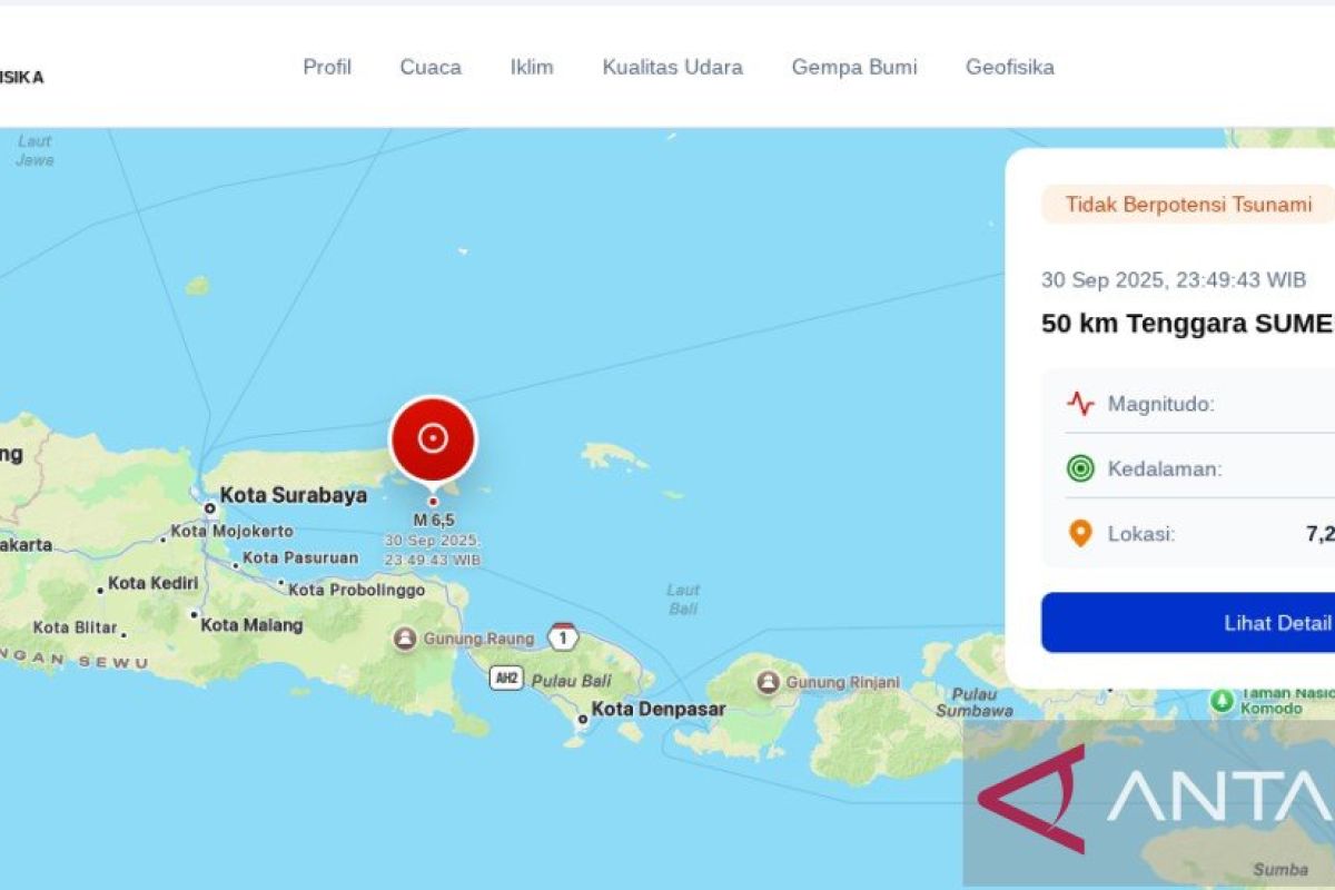 Gempa M=6,5 guncang Sumenep