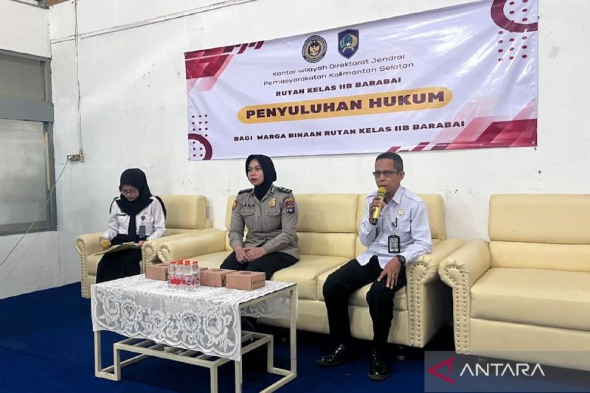 Rutan Barabai gandeng Polres HST beri penyuluhan hukum bagi warga binaan