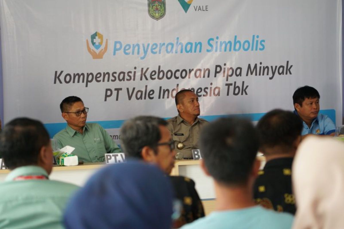 PT Vale serahkan biaya penanggulangan  dampak pipa bocor di Towuti