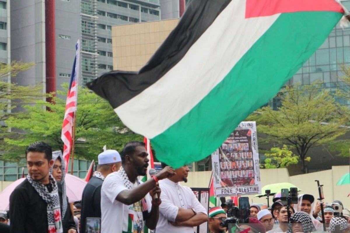 Warga Malaysia Demo Pro-Gaza di Kedubes AS