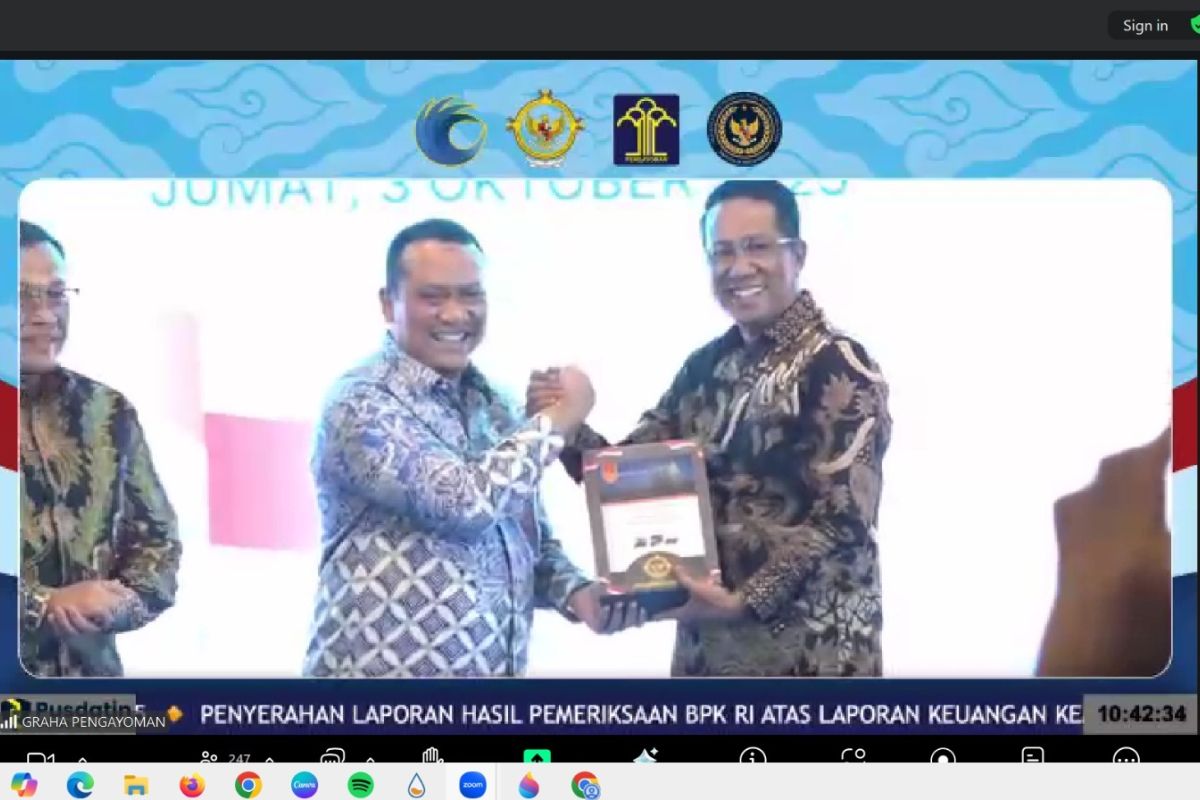 Kemenkumham raih opini WTP ke-16 berturut-turut dari BPK RI