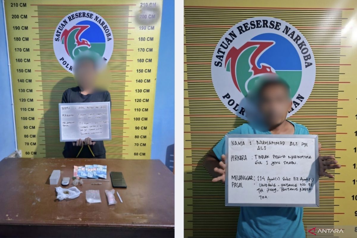 Tim Elang Timur Satres Narkoba Polres Pasaman ringkus dua tersangka pengedar sabu-sabu