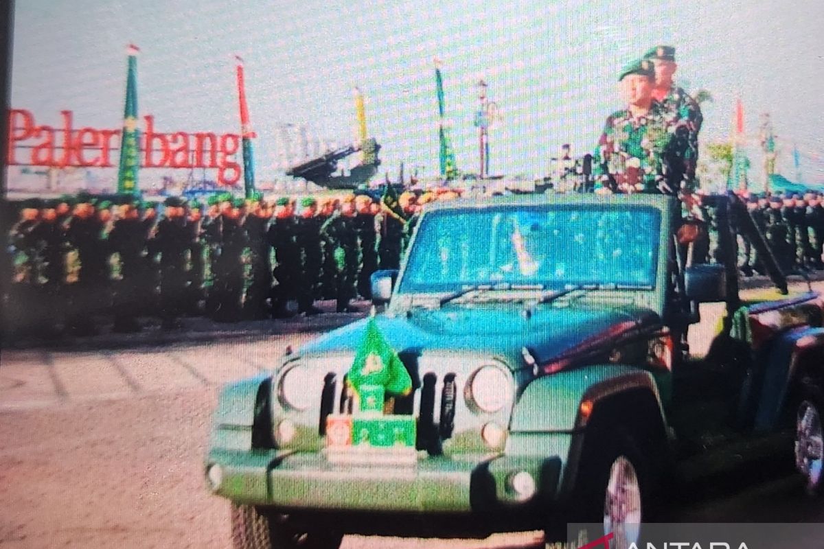 Kodam II/Sriwijaya pusatkan HUT TNI di Benteng Kuto Besak Palembang