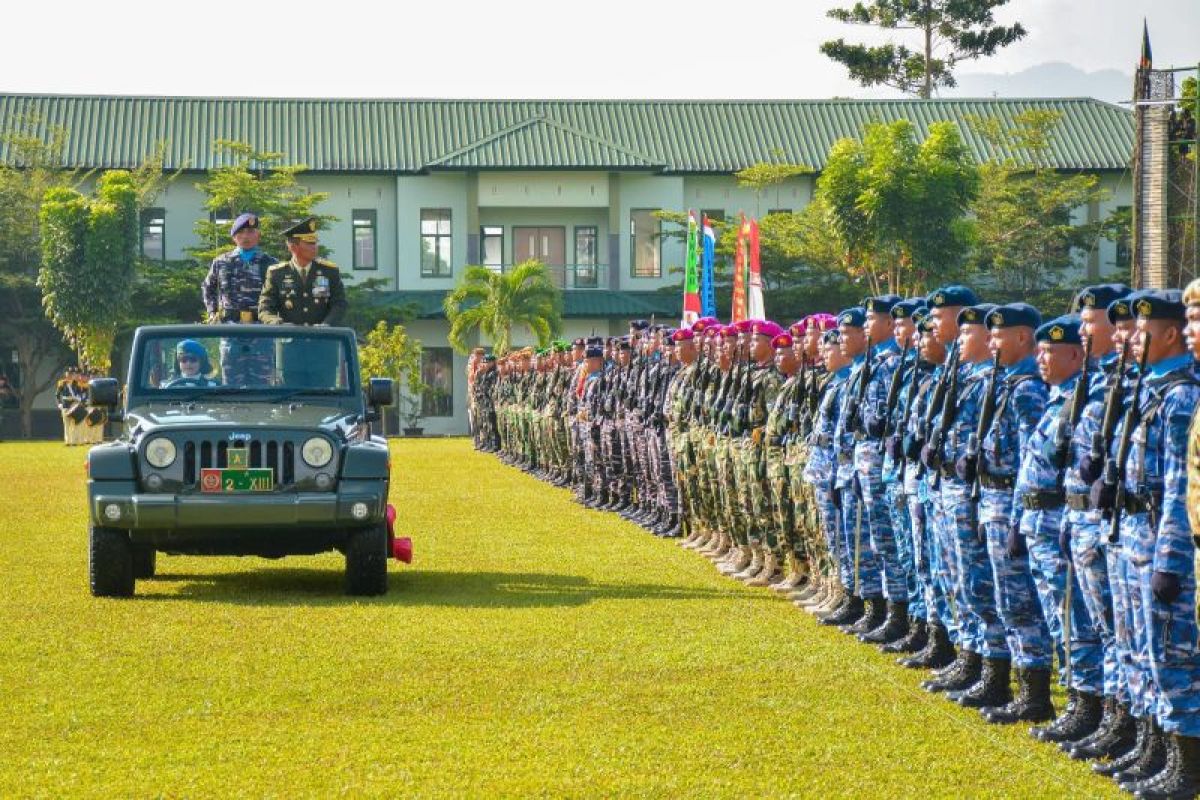 Kasdam Merdeka bacakan amanat Panglima di HUT ke-80 TNI