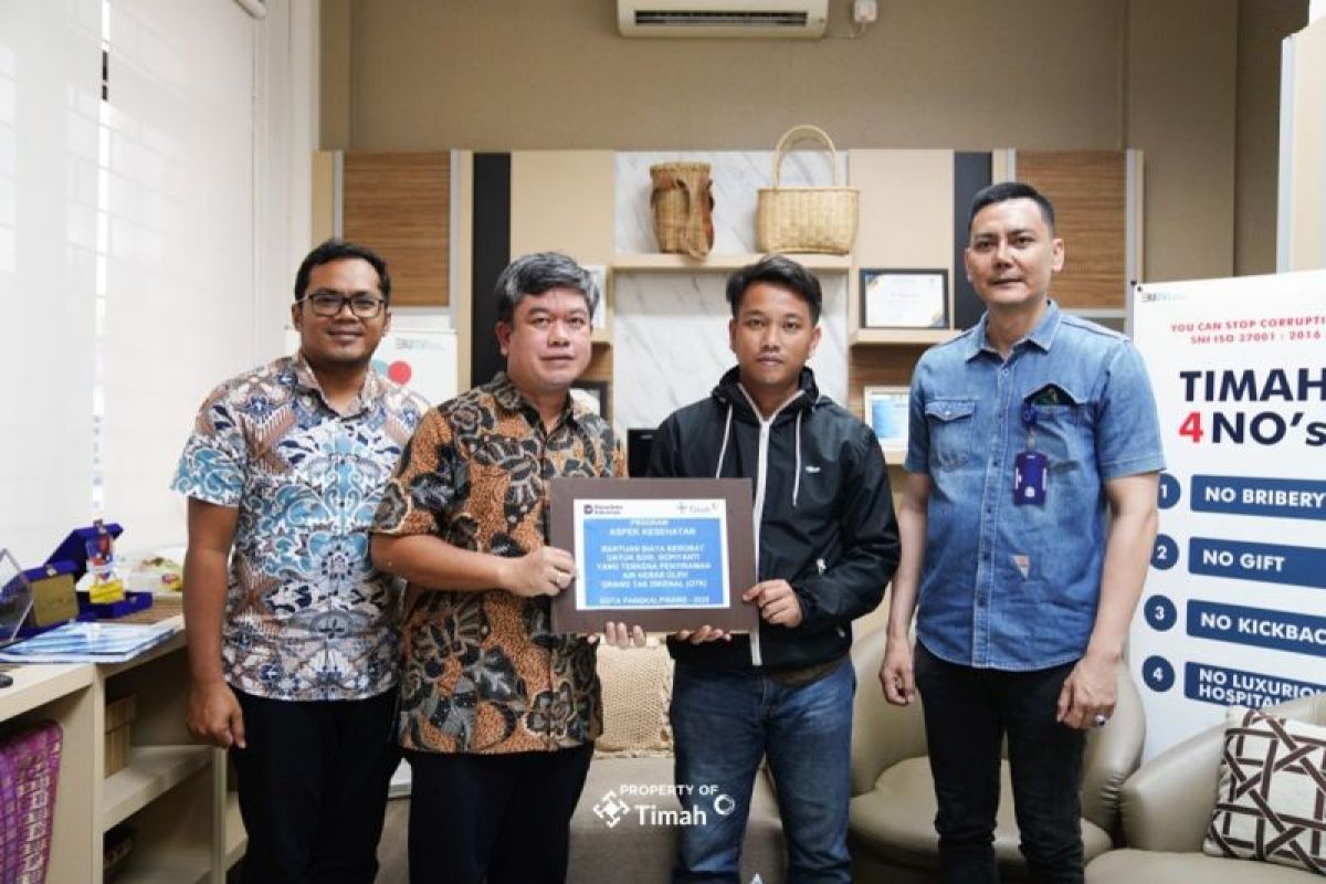 PT Timah bantu pengobatan korban penyiraman air keras