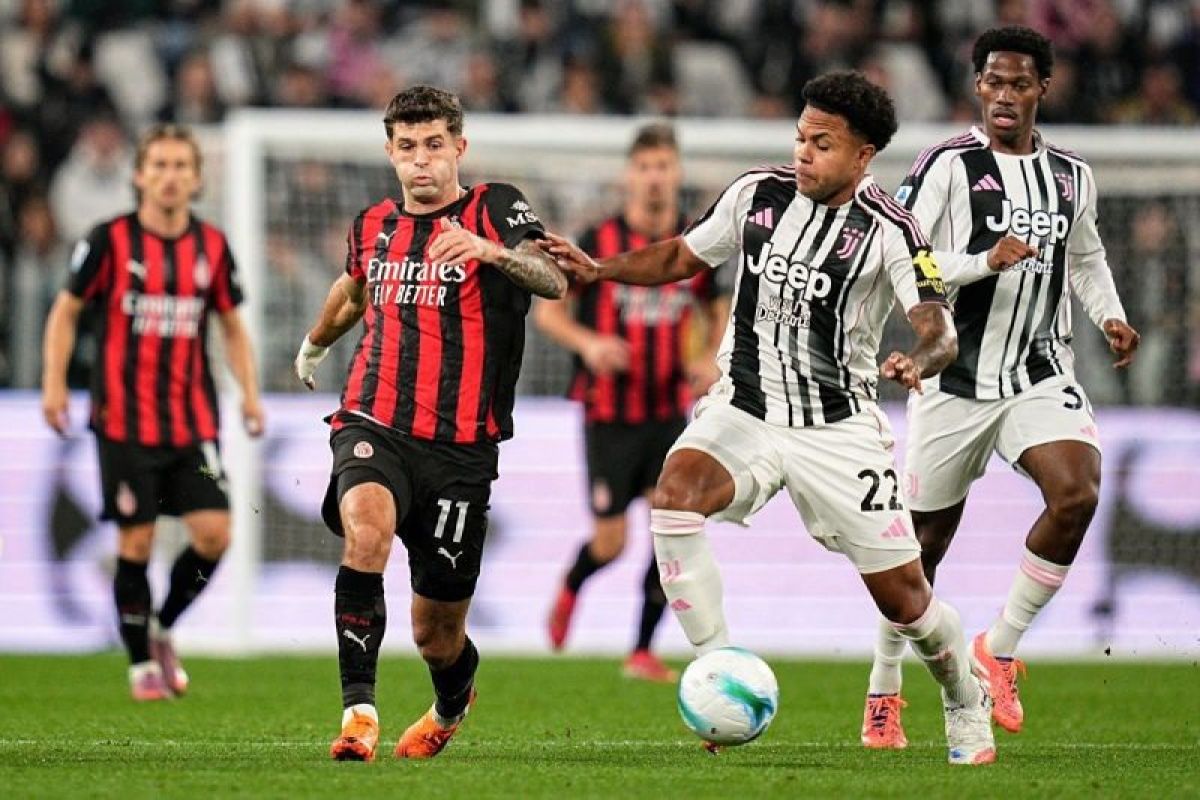 Pulisic gagal penalti, Juventus dan AC Milan harus puas berbagi angka