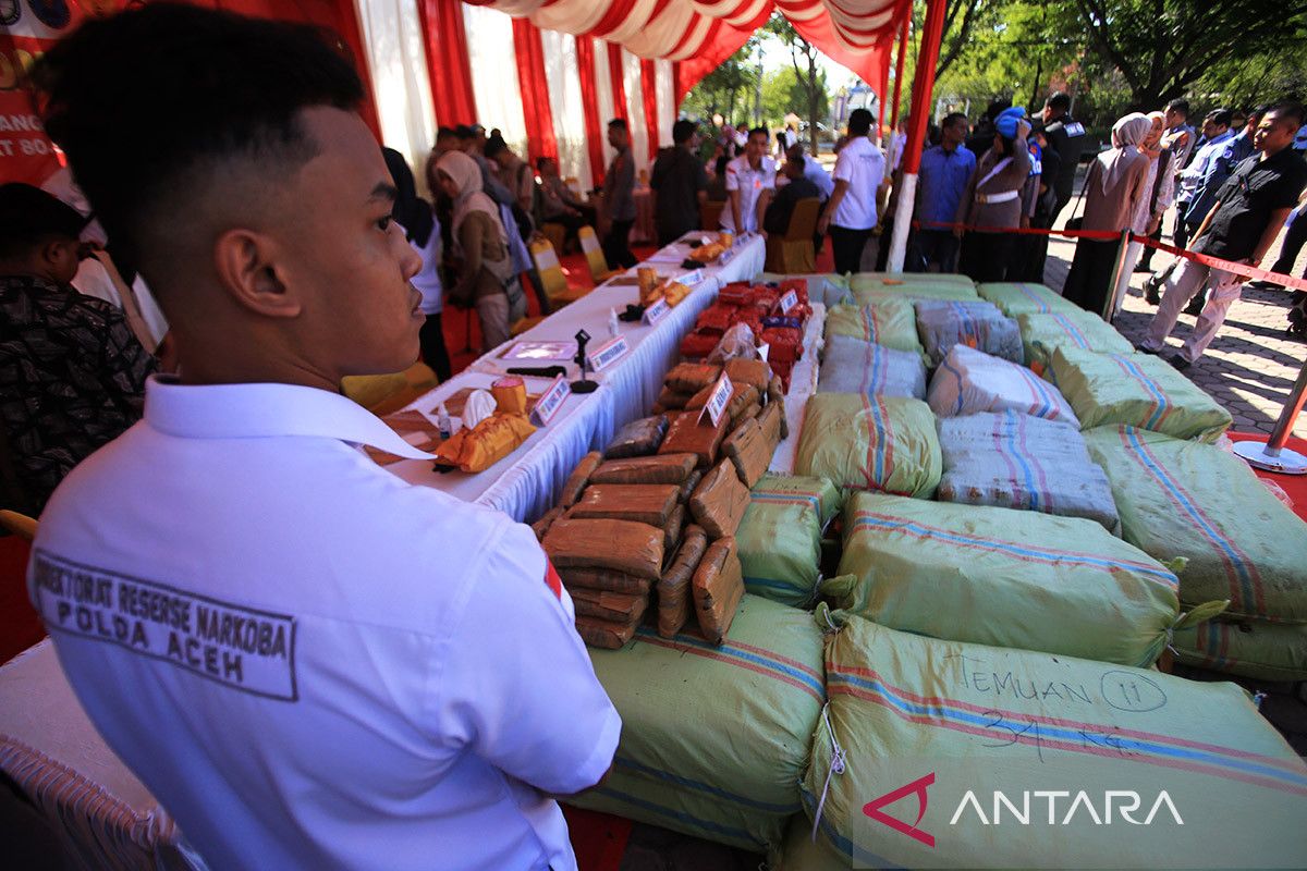 FOTO - Pengungkapan kasus Narkotika di Polda Aceh
