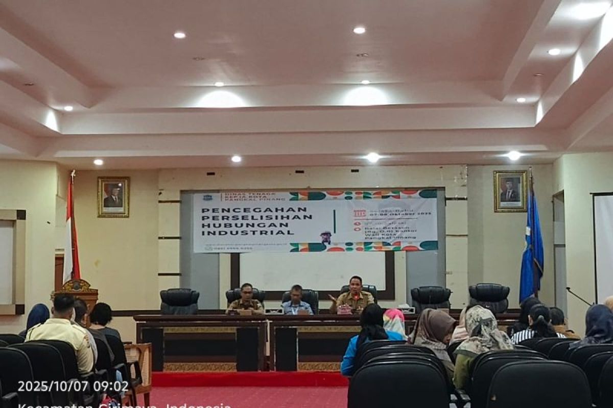 Disnaker Pangkalpinang sosialisasikan pencegahan perselisihan hubungan industrial