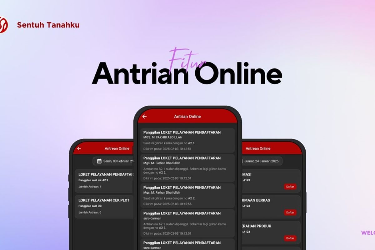 Kementerian ATR/BPN hadirkan fitur  antrian online di aplikasi Sentuh Tanahku