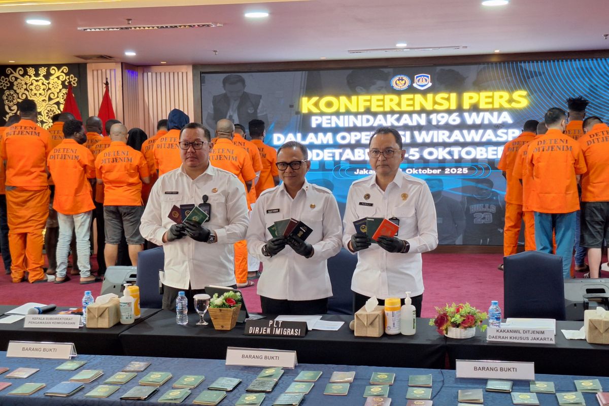 Ditjen Imigrasi tindak 196 WNA melanggar aturan keimigrasian