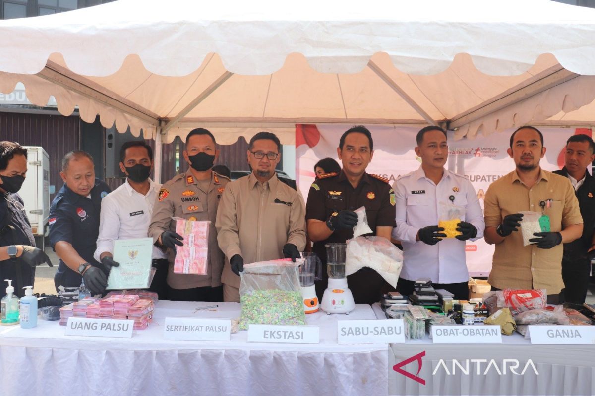 Kejari Kabupaten Bekasi musnahkan 1.529,51 gram sabu dari 44 tindak pidana narkotika