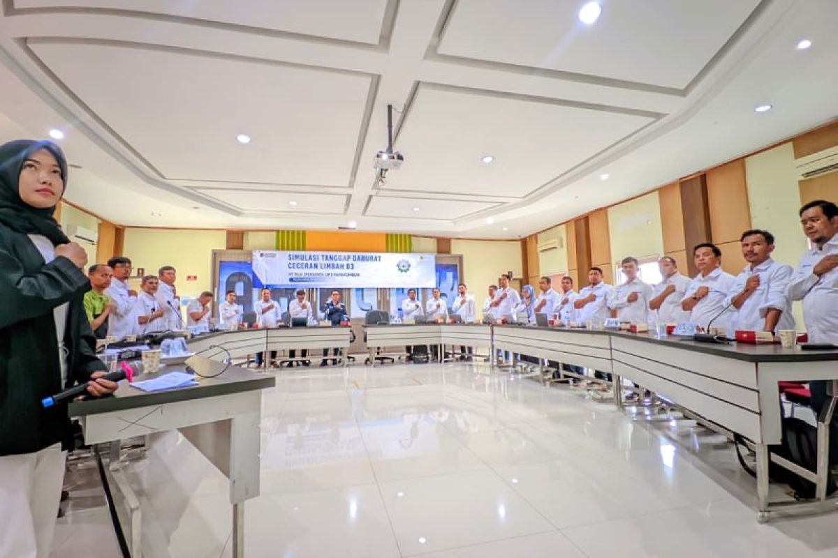 Peringati Hari Kesaktian Pancasila, PLN UP3 Payakumbuh Gelar Simulasi Tanggap Darurat Ceceran Limbah B3