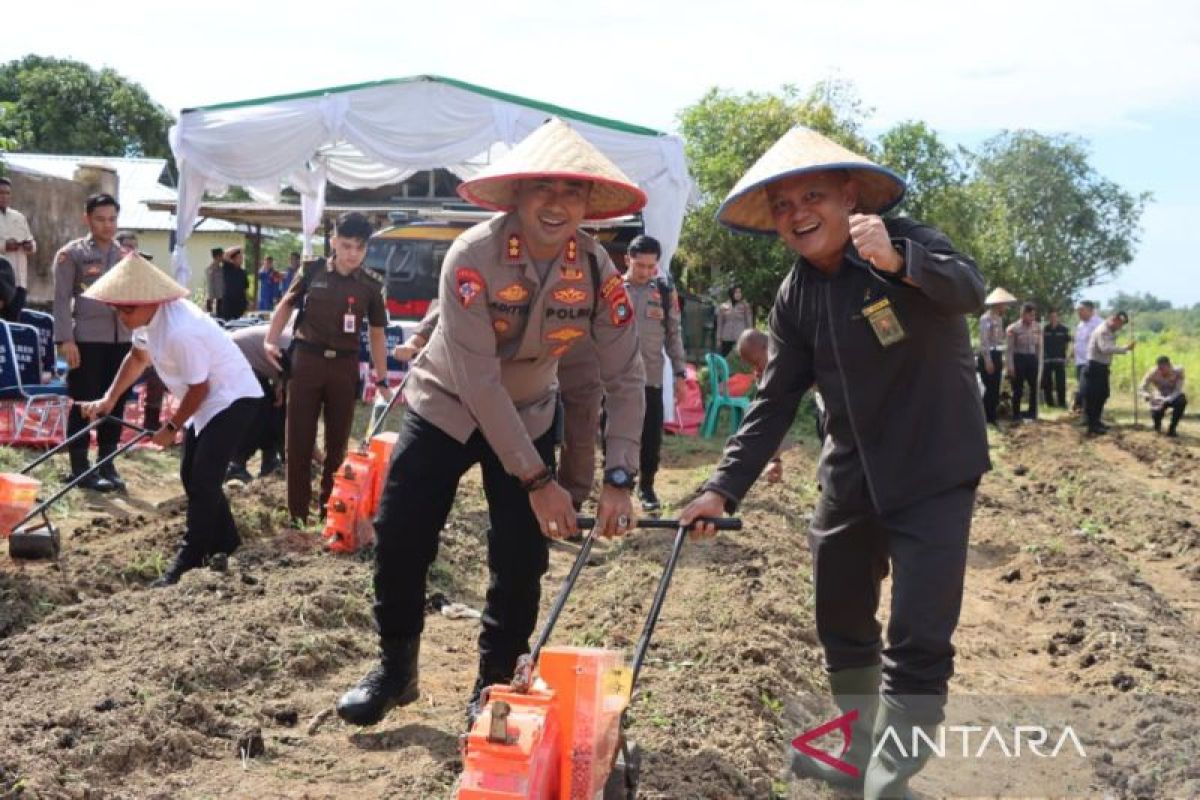 Polres Bangka Barat bantu pulihkan 1,8 hektare lahan bekas tambang
