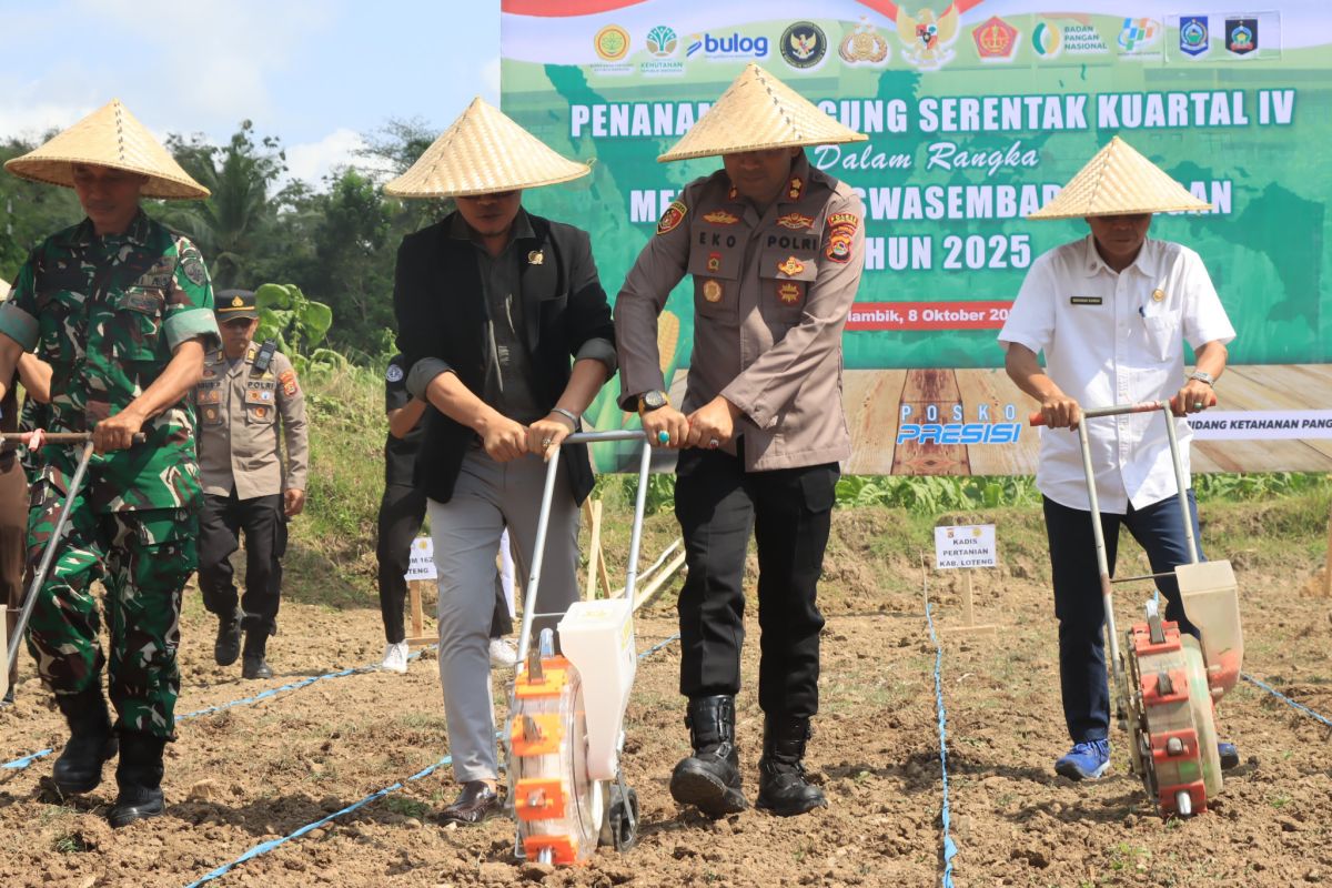 Polres Lombok Tengah tanam jagung untuk swasembada pangan