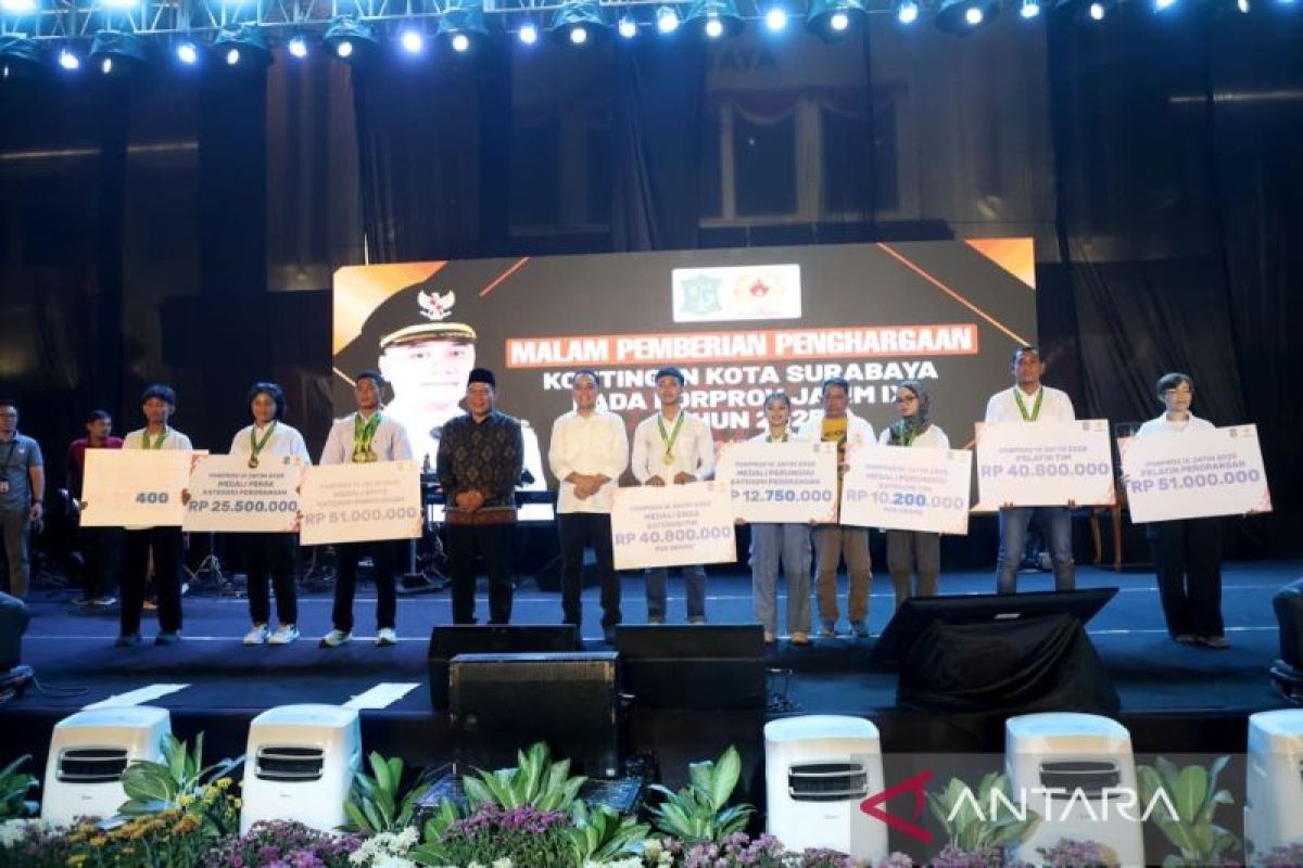 Surabaya gelontorkan Rp42,7 miliar bonus untuk atlet Porprov Jatim 2025