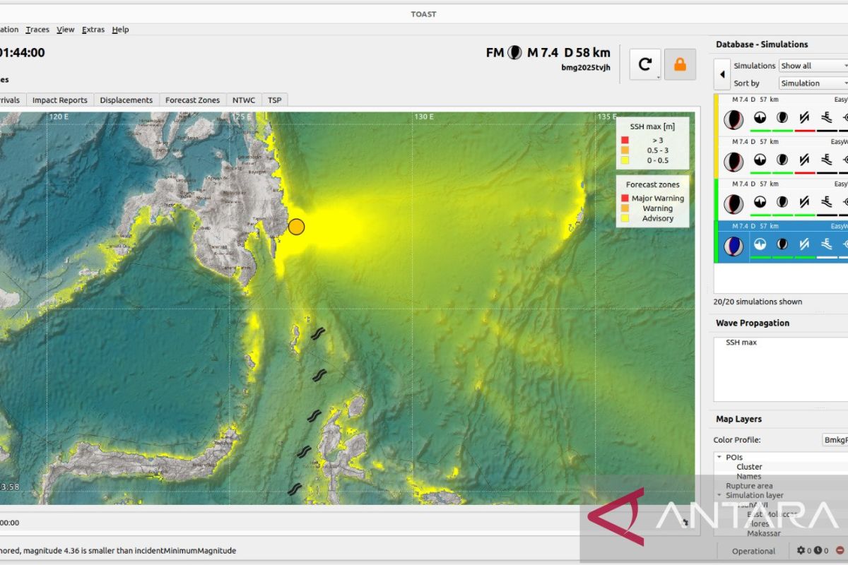Gempa 7,4 magnitudo guncang Filipina, satu orang tewas