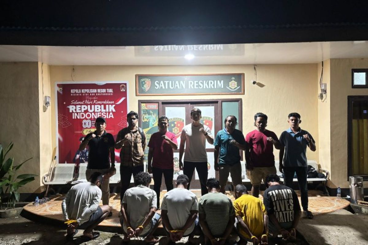 Polres Tual amankan enam tersangka kasus dugaan pembunuhan di Dullah Maluku