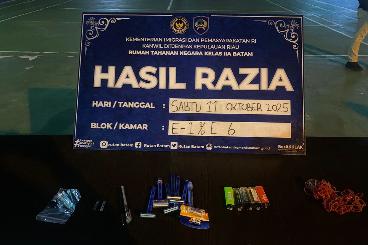 Ingin wujudkan nol pungli, Rutan Batam intensifkan razia gabungan