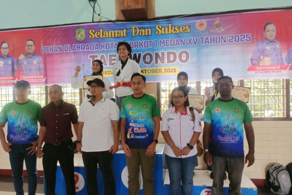 Medan Denai Juara Umum Taekwondo Porkot 2025