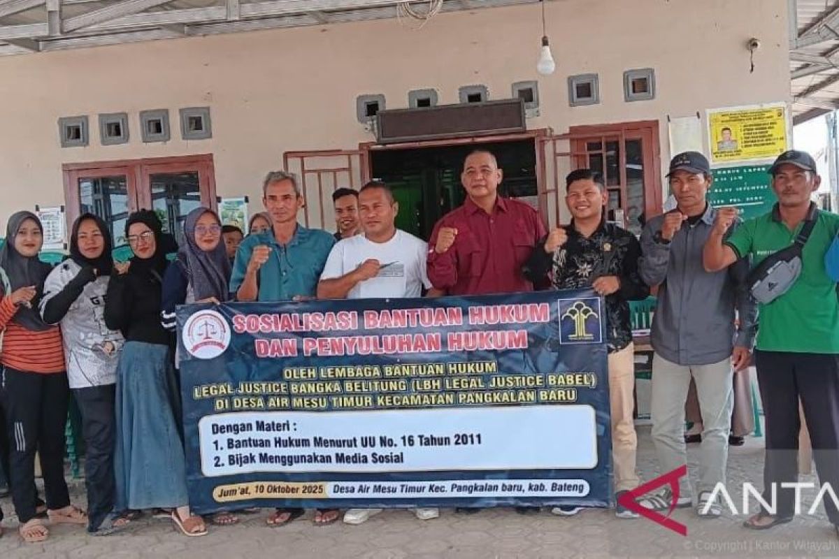 Kanwil Kemenkum Babel-PLBH Legal Justice gelar sosialisasi bijak bermedia sosial di Air Mesu Timur