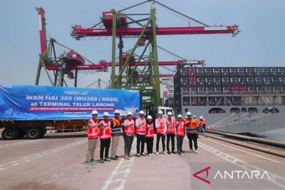 Terminal Teluk Lamong sambut kedatangan perdana kapal Wan Hai