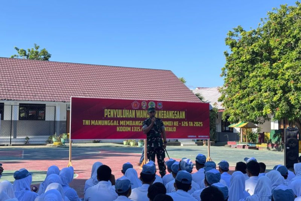 Kodim 1315 gelar penyuluhan wawasan kebangsaan di SMA 1 Telaga Biru