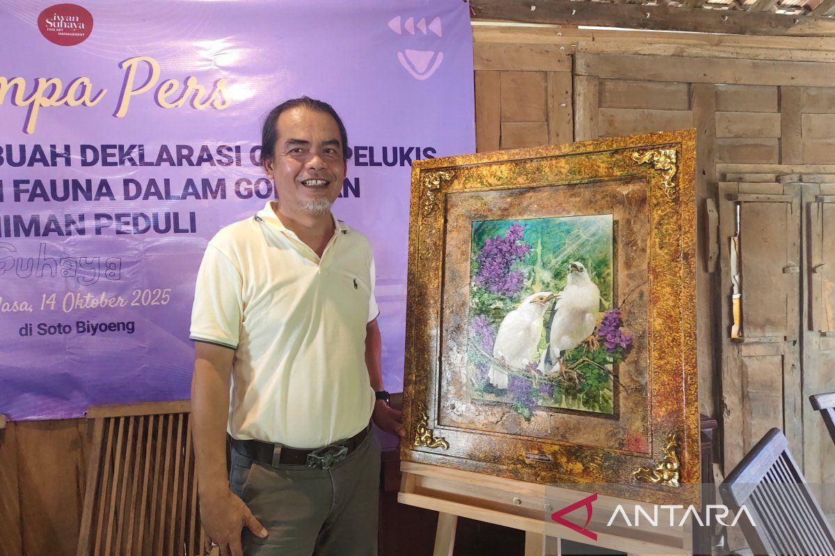Pelukis Iwan Suhaya usung misi budaya dan lingkungan pada pameran di Solo