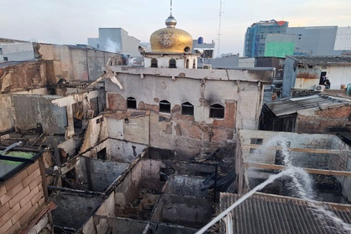 Puluhan rumahdi Penjaringan Jakarta terbakar