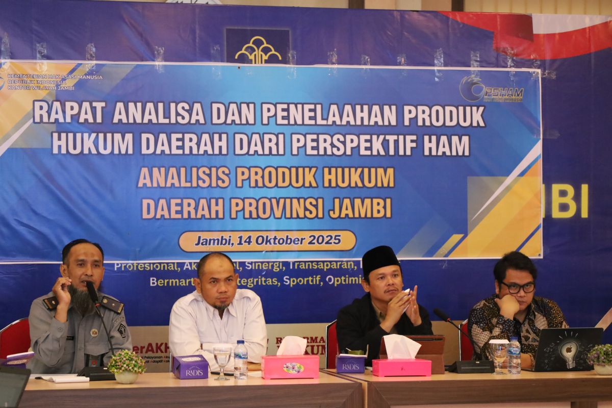 KemenHAM Jambi analisa produk hukum daerah dari perspektif HAM