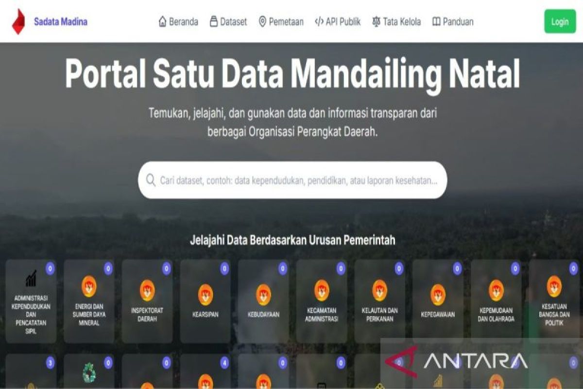 Wujudkan satu data Indonesia, Pemkab Madina hadirkan portal Sadata Madina