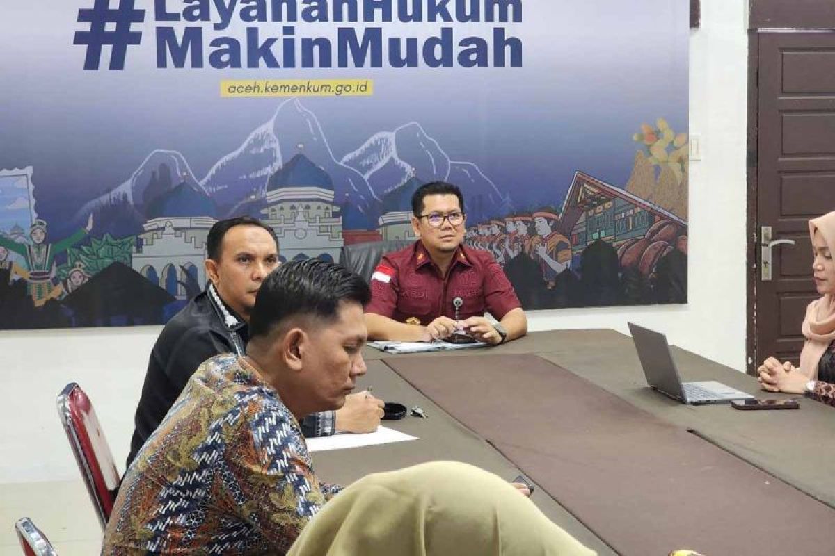 Kemenkum Aceh harmonisasi peraturan bupati terkait standar belanja