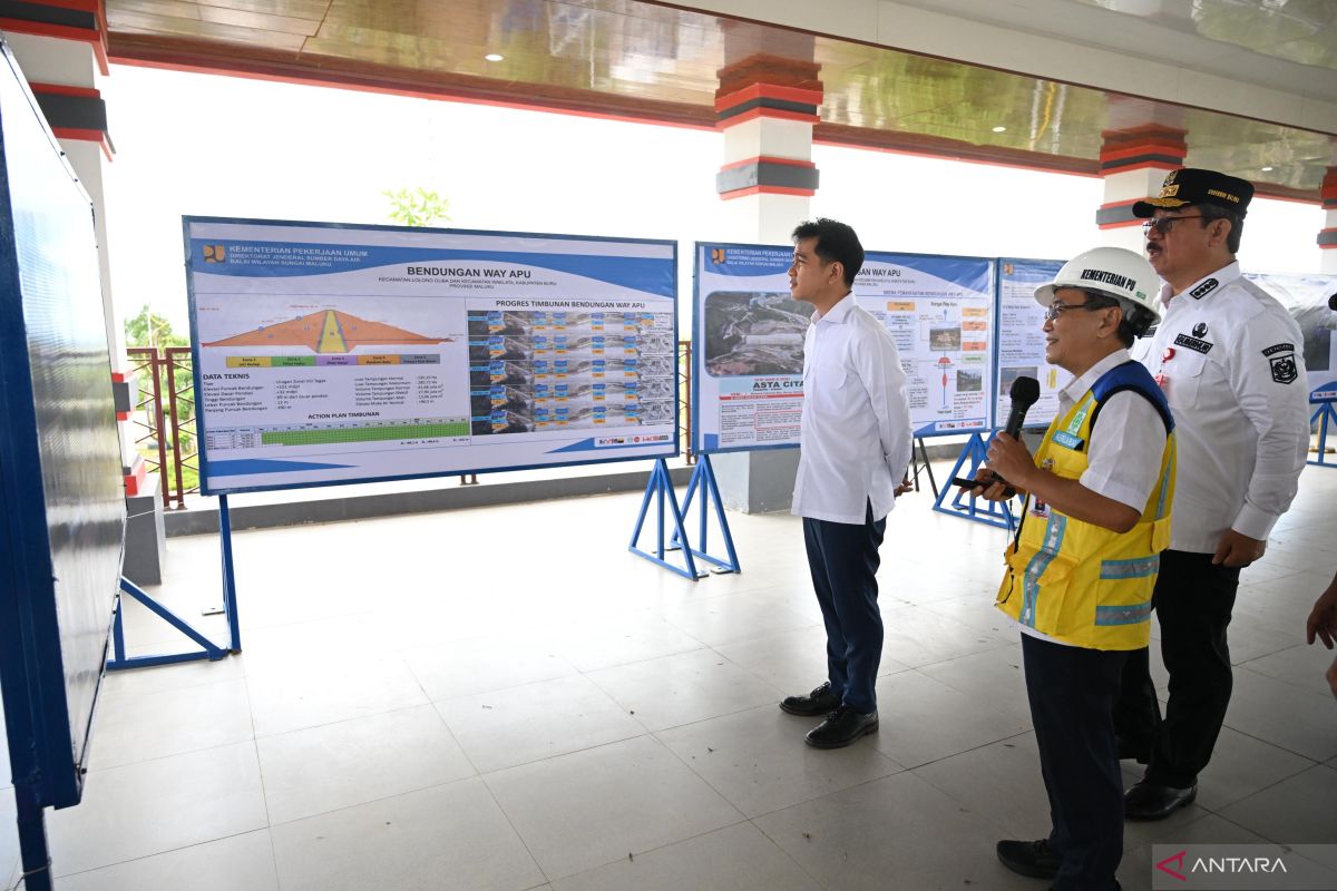 Wapres Gibran cek pembangunan Bendungan Way Apu di Pulau Buru