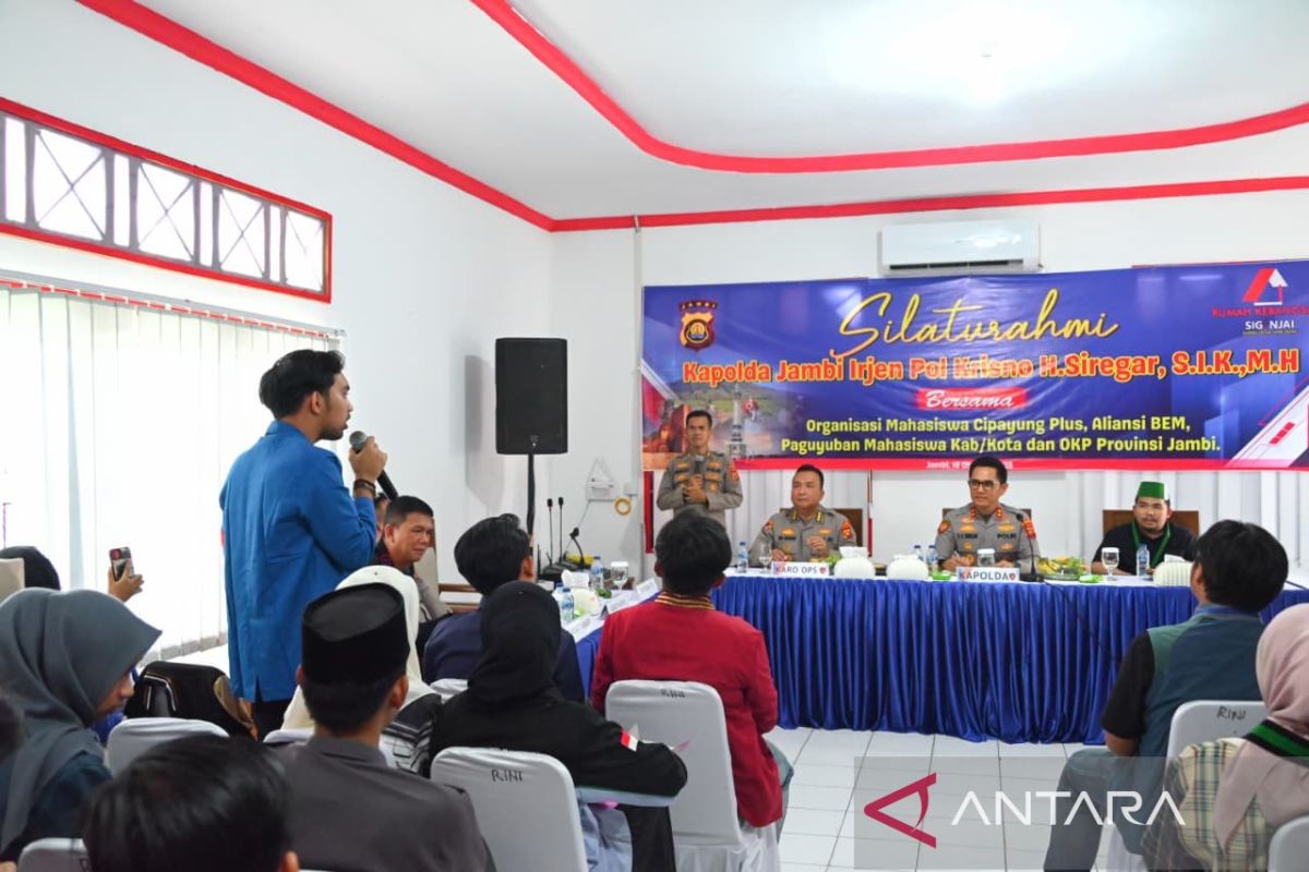 Kapolda Jambi silahturahmi bersama organisasi mahasiswa