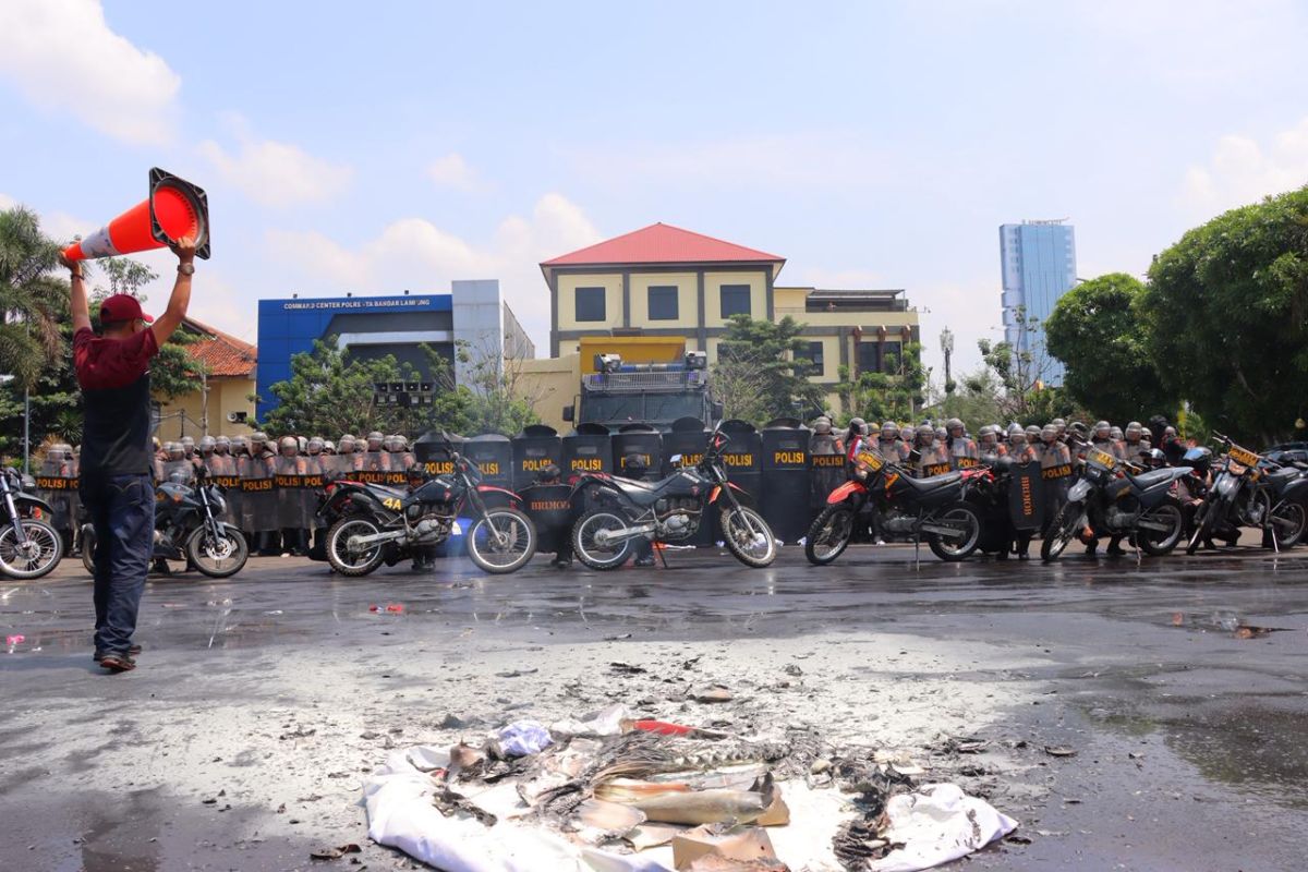 Polresta Bandarlampung gelar simulasi pengamanan kota