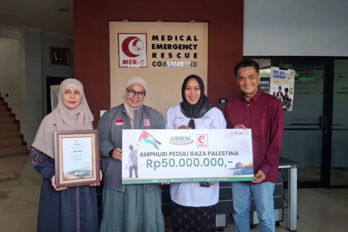Amphuri salurkan bantuan bagi Palestina lewat Baznas dan MER-C