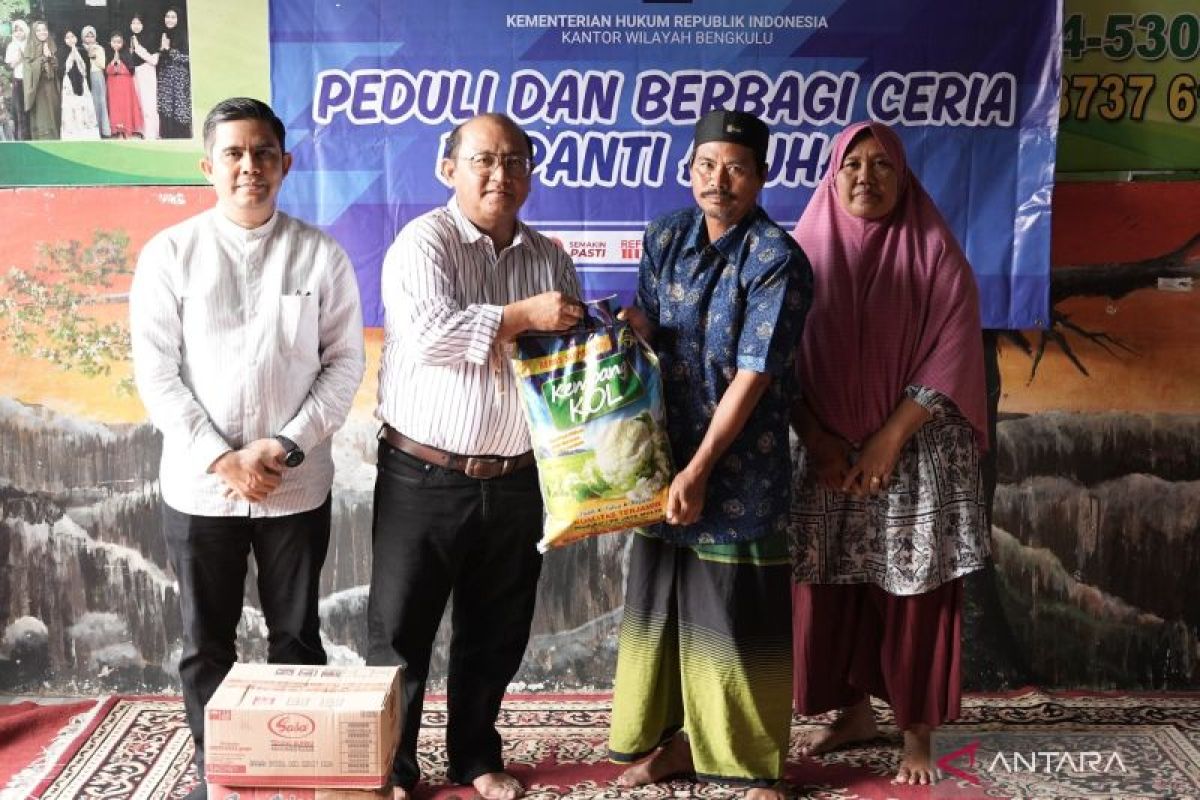 Kanwil Kemenkum Bengkulu hadirkan senyum di Panti Asuhan lewat program 