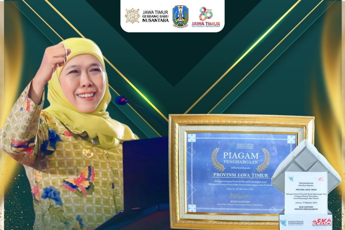 Pemprov Jatim raih IPSKA Award 2025 dari Menteri Perdagangan