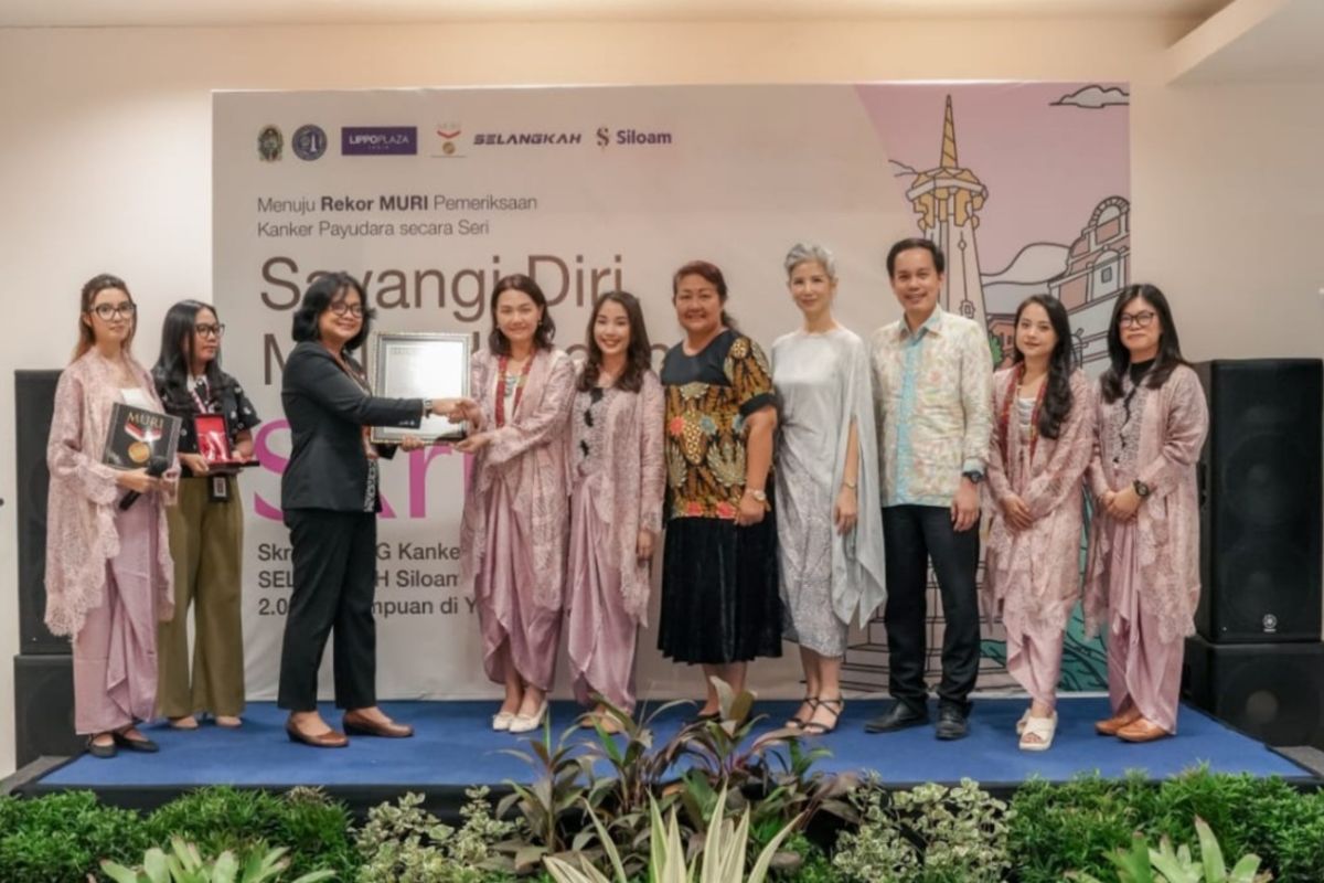 Siloam kembali catat sejarah penting, skrining gratis kanker payudara 3.304 perempuan raih Rekor MURI