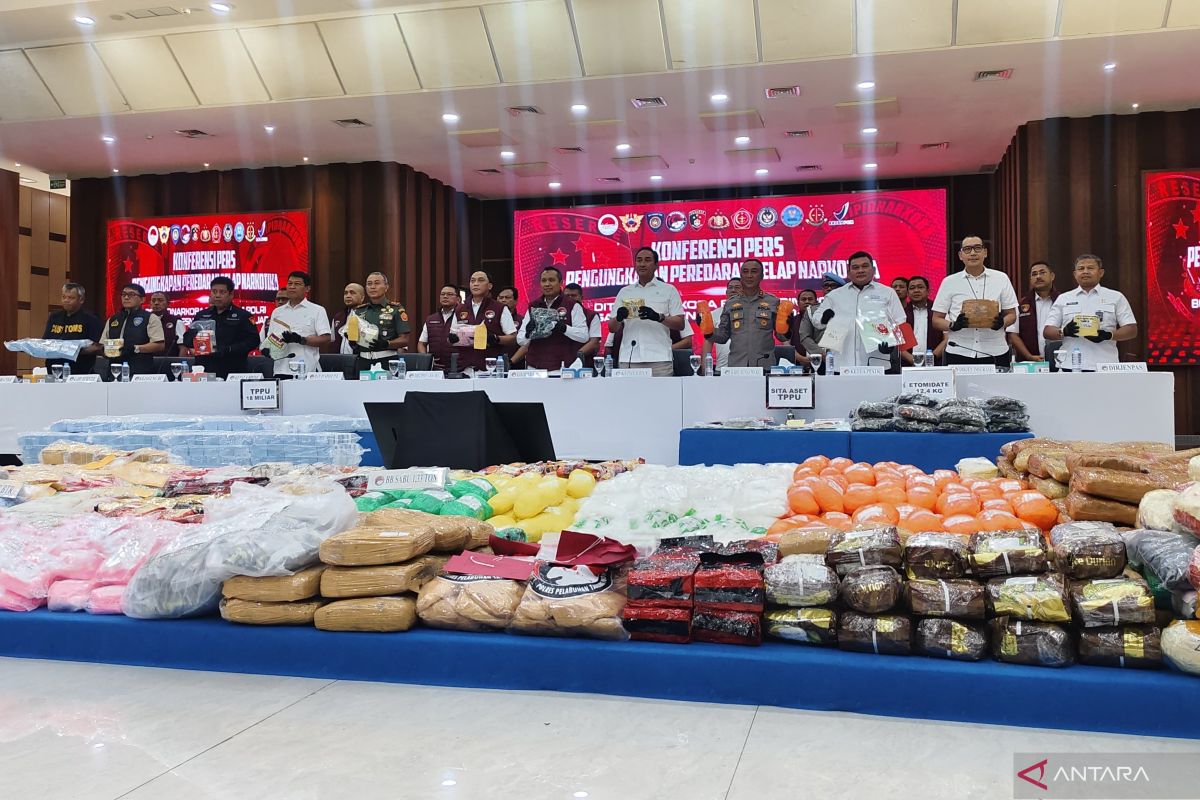 Polri sita 197,71 ton barbuk narkoba pada Januari--Oktober 2025