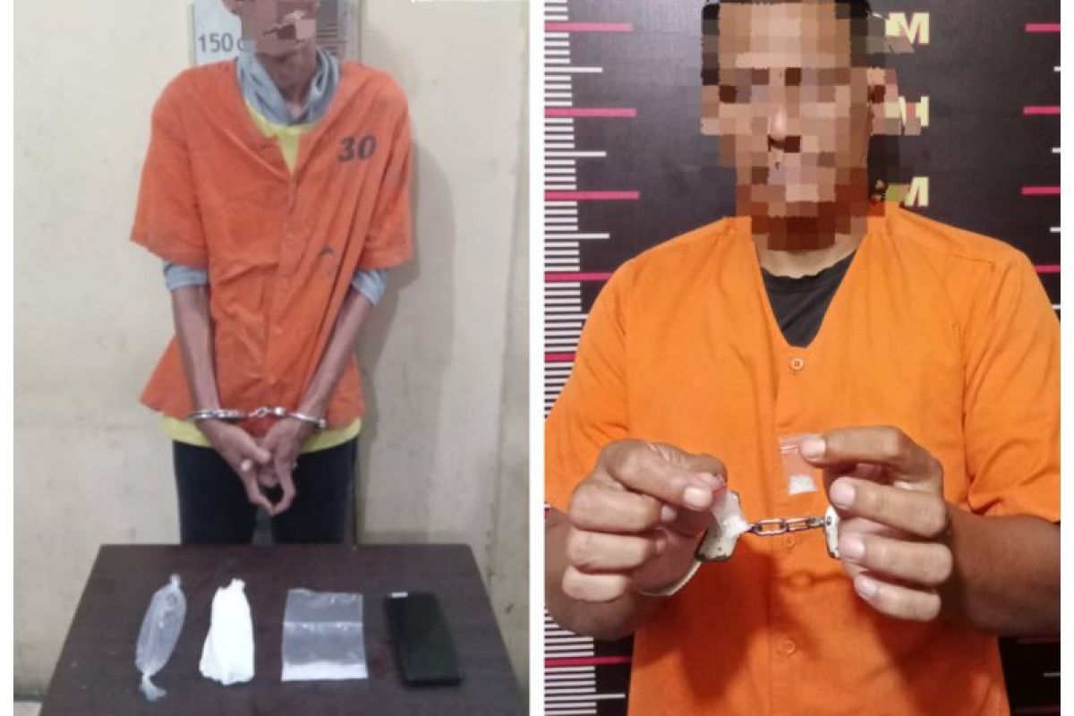 Satresnarkoba Polres Langkat tangkap dua warga Tanjungpura