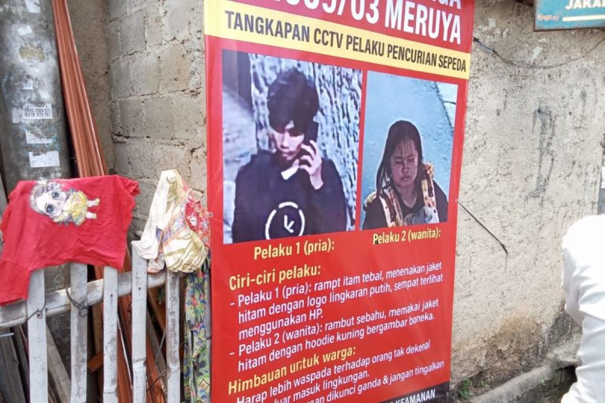Curi sepeda, warga Meruya pasang wajah pencuri di spanduk